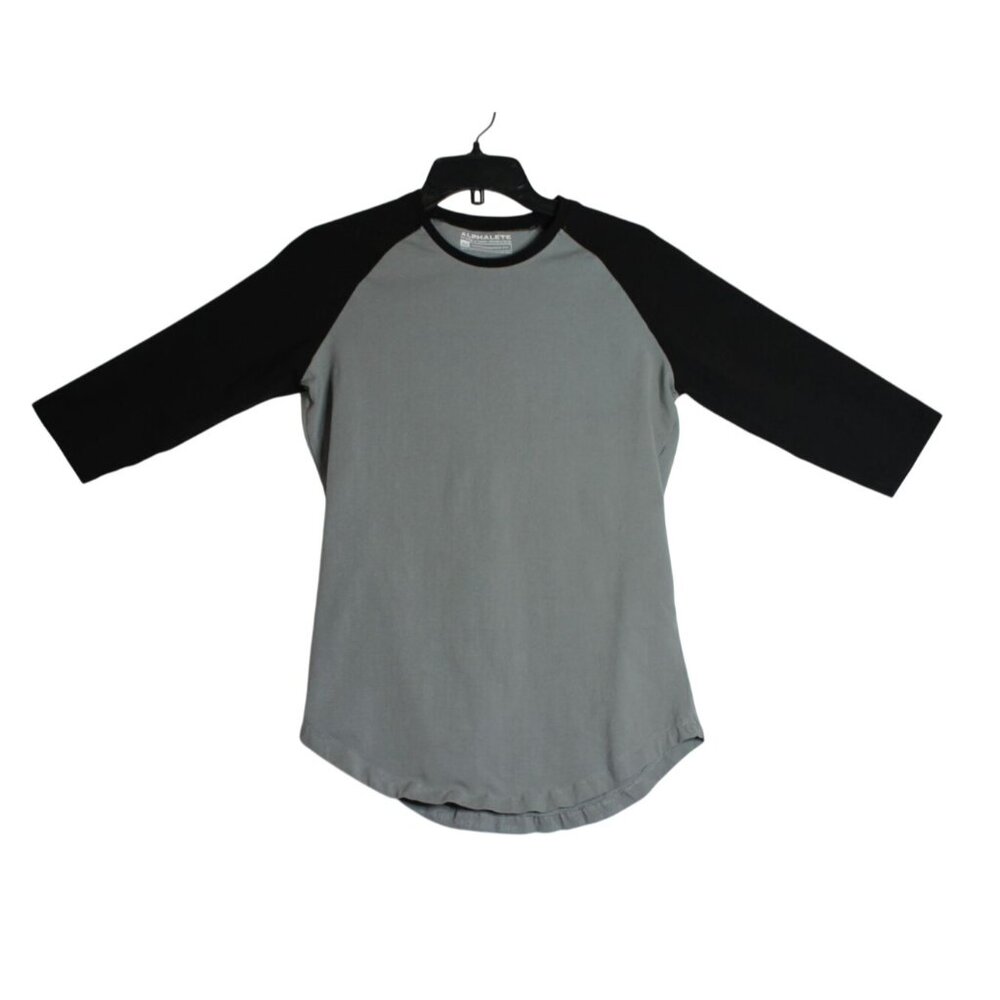 ALPHALETE Grey Black Performance Fit Compressed Shirt Womens Medium